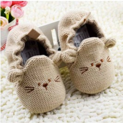 Baby Newborn Boy Girl Knitted Crib Shoes Cartoon